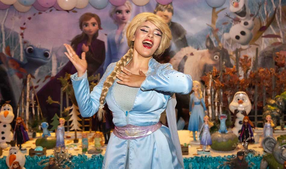 Personagem Vivo Frozen 2 para Festas Infantis Personagem Vivo Frozen para Festas Infantis